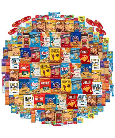 Snack Chest Care Package (120 Count) Variety Snacks Gift Box - College Students, Military, Work or Home - Over 9 Pounds of Chips Cookies & Candy!