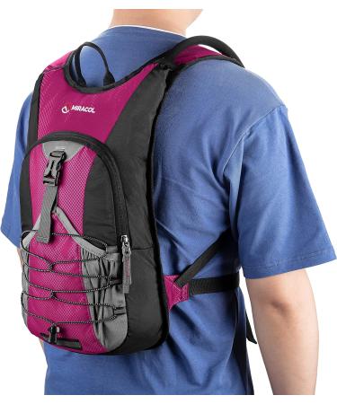 MIRACOL Hydration Backpack - 2L BPA Free Water Bladder, Lightweight Insulated Pack for Running, Hiking, Cycling - Men, Women, Kids - Rose - Buy Online on GoSupps.com