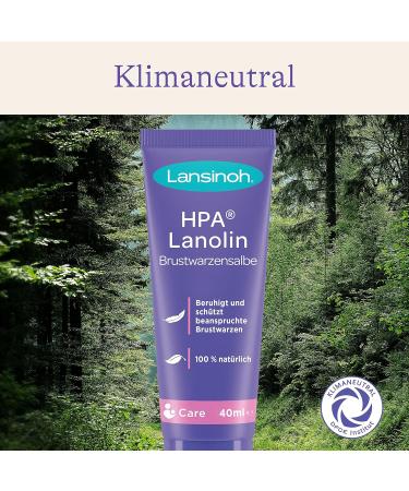Lansinoh HPA Lanolin Nipple Ointment 2 x 40ml - 100% Natural & Climate Neutral - Soothes & Protects Stressed Nipples - Buy Online on GoSupps.com