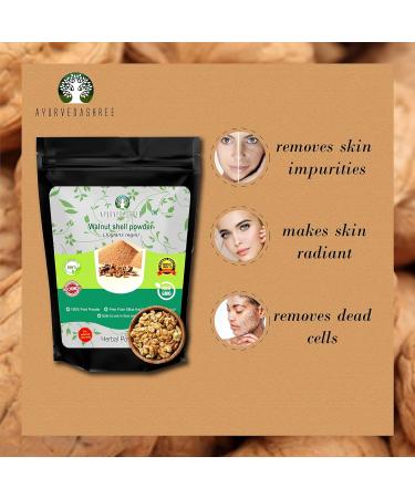 Walnut Shell Powder 200g for Natural Scrubs | No Silica No Additives | Exfoliating Face Mask & Gentle Skin Exfoliation - Buy Online on GoSupps.com