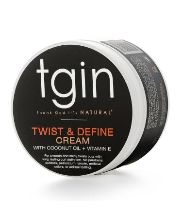 tgin Twist and Define Cream For Natural Hair - Dry Hair - Curly Hair - Hair Styling Product - Curl Cream - Paraben Free - Hair Cream - Type 3c and 4c hair - Styler - 12 Oz 12 Ounce (Pack of 1)