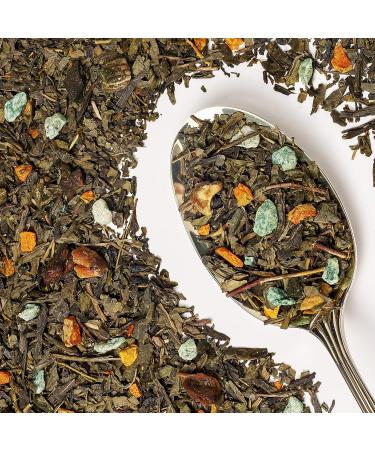 Wellness Tea 100g - Stress Relief & Anxiety Detox - Anti Inflammatory Diet - Green Tea Turmeric Ginger Spirulina Mango Passion Fruit Papaya - Buy Online on GoSupps.com