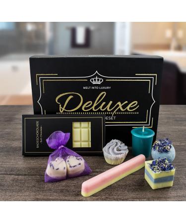 Brubaker Cosmetics 8 Organic Bathing Chocolates Gift Set - Deluxe Lavender Vegan & Handmade with Natural Ingredients - Perfect Gift Box - Buy Online on GoSupps.com