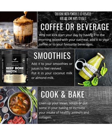 Euphoria Bliss Bone Broth Powder 500g - Grass Fed, Hormone-free, Unflavoured High Grade Beef Bone Broth | Kosher & Halal Certified - Buy Online on GoSupps.com