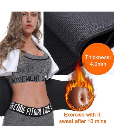 Mermaid's Mystery Waist Trimmer Belt for Women Men - Black, Size M (31-42) - Sport Sweat Workout Body Shaper Sauna - Buy Online on GoSupps.com