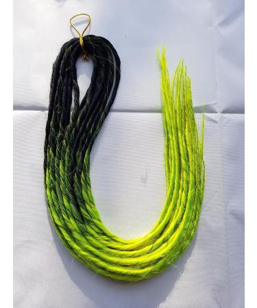 Elysee Star Dreads Black Fluorescent Yellow - Double Ended Synthetic Dreadlocks for International Shipping - Buy Online on GoSupps.com