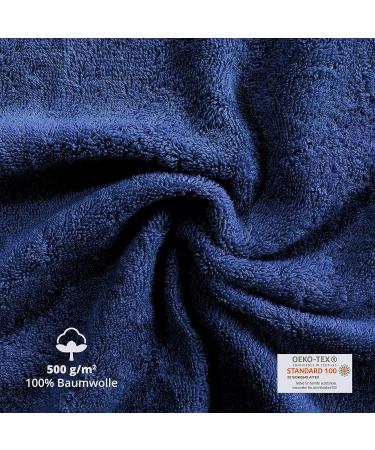 Class Home Collection Terry Guest Towels - Pack of 4 100% Cotton Navy 30x50 cm - Perfect for Elegant Bathing Needs - Buy Online on GoSupps.com