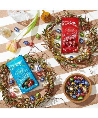 Lindt - Bag of Mini-LINDOR Easter Edition Eggs - Assortment of Milk Dark White and Coconut Chocolates - Ideal for Easter 180g - Buy Online on GoSupps.com