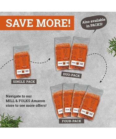 MILLFOLKS LIMITED Mill & Folks Easy Pasta Red Lentil Pasta Fusilli 200g Vegan & Gluten Free - Buy Online on GoSupps.com