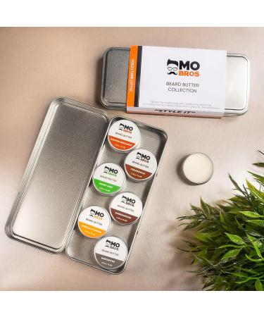Beard Butter Gift Set - 6 Butters in Tin - Moisturizes, Hydrates, Conditions Facial Hair - Buy Online on GoSupps.com