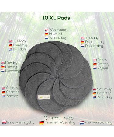 10 XL Reusable Bamboo Activated Carbon Makeup Pads | Washable Eco-Friendly Slurry Pads | Sustainable Cotton Towels - Buy Online on GoSupps.com