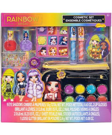 Rainbow High - Townley Girl Cosmetic Makeup with Palette Bag Set includes Lip Gloss Nail Polish & Eye Shadow and More! for Kids Girls Ages 6+ Perfect for Parties Sleepovers and Makeovers