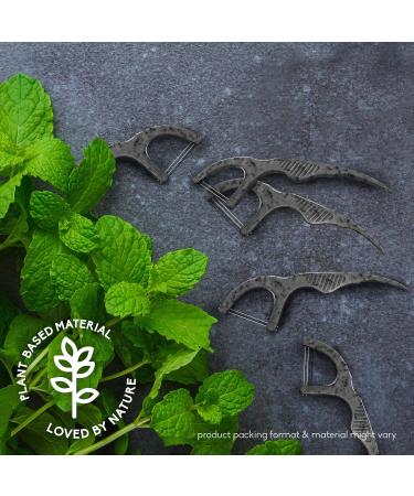 Humble Co. Plant Based Charcoal Floss Picks | Eco-Friendly Vegan Oral Care | Dentist Approved | Removes Plaque & Freshens Breath | 100 Picks - Buy Online on GoSupps.com