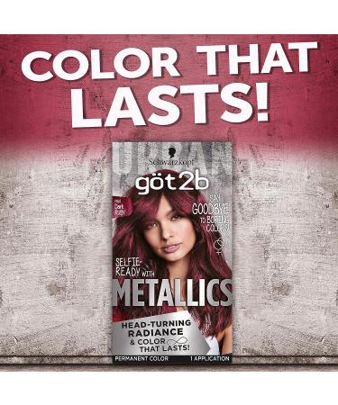 Schwarzkopf Got2b Metallics M68 Dark Ruby Permanent Hair Color - Vibrant Shade - Buy Online on GoSupps.com