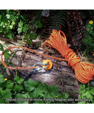 Woodland Home Magnet Fishing Rope | 2000LB Pull Force, 8mm Thick, 52FT, Durable Quality | For Fishing, Camping, Boating | Bright Orange - Buy Online on GoSupps.com