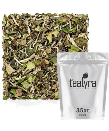 Tealyra - Imperial Grade White Peony - Bai Mu Tan - Fresh White Loose Leaf Tea - Organically Grown - Low Caffeine - High in Antioxidants - 100g (3.5-ounce) 3.52 Ounce (Pack of 1) - Buy Online on GoSupps.com