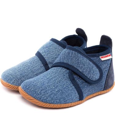 Giesswein Unisex Kid's Strass High Slippers - Slim Fit, Blue Jeans | Size 4.5 UK Child - Buy Online on GoSupps.com