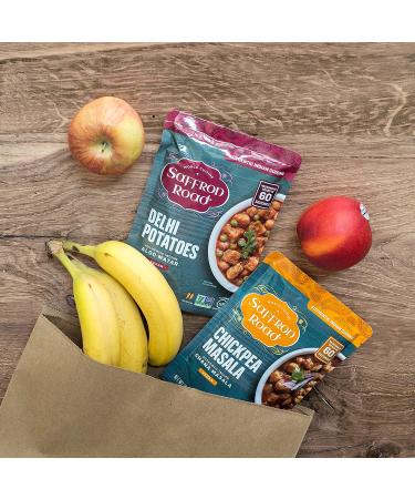 Saffron Road Delhi Potatoes Meal Pouch - Vegan, Gluten Free, Non-GMO, Halal, Kosher - 10 Ounce (Pack of 6) - Buy Online on GoSupps.com