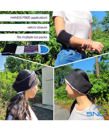 SNL Quality Hot & Ice Packs - 6 Reusable Gel Packs for Breastfeeding Pain Relief - Soft Fabric Backing - Includes Wrap Sleeve and Storage Bag - Buy Online on GoSupps.com