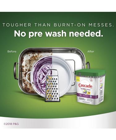 Cascade Platinum Dishwasher Pods ActionPacs with Lemon Platinum Plus - 70 Count - Buy Online on GoSupps.com