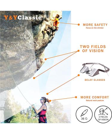 YYVERTICAL Classic Belay Glasses - Sturdy & Comfortable Prism Eyewear for Rock Climbing - Blue - Buy Online on GoSupps.com