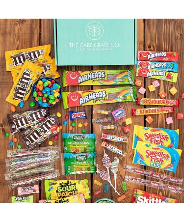 The Care Crate Ultimate Candy Snack Box Care Package - 40 Piece Variety Pack | Includes 20 Full Size Candies: Starburst, Skittles, Twizzlers & More - Buy Online on GoSupps.com