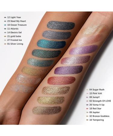 Oulac Blue Liquid Glitter Eyeshadow & Eyeliner Duo | Long-Lasting & Pigmented | Vegan & Cruelty-Free (10) Ocean Treasure - Buy Online on GoSupps.com