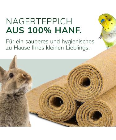 Natural Hemp Rodent Mat 100x40cm | Eco-Friendly Floor Cover for Rabbits Hamsters & Small Animals | Perfect for Cages & Stalls - Buy Online on GoSupps.com