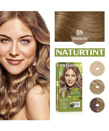 Natureint 8N Wheat Blonde Hair Color | Ammonia-Free Biobased Formula | 510ml (3-Pack) - Natural Ingredients - Buy Online on GoSupps.com