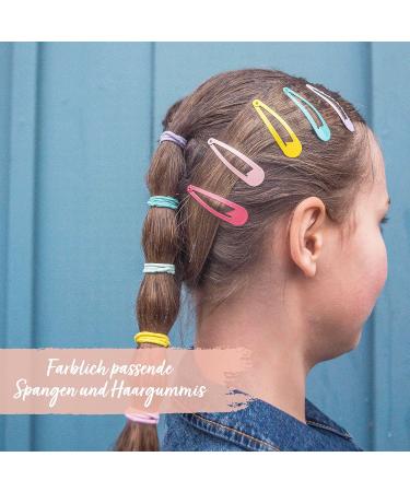 Paper Dragons 120 Durable Hair Clips & Ties for Thick Hair - Colorful Children's Accessories in Storage Box | Ideal for Long Hair - Buy Online on GoSupps.com