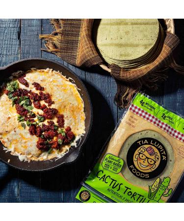 Tia Lupita Cactus Corn Tortillas 30 Calories Each | 3 Packs x 10 Tortillas - Low Carb, High Fiber, Keto, Gluten Free, Non GMO - Healthy Superfood Alternative for Kids & Adults - Buy Online on GoSupps.com