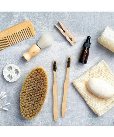 Relaxdays Bamboo Toothbrushes 24 Pack - Medium Bristle Vegan Sustainable & BPA-Free - Eco-Friendly Black Hand Toothbrushes - Buy Online on GoSupps.com
