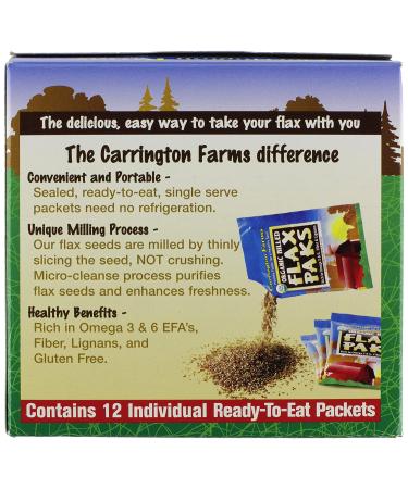 Carrington Farms Organic Ground Milled Flax Seed - 12 Count Easy Serve Packets - Buy Online on GoSupps.com