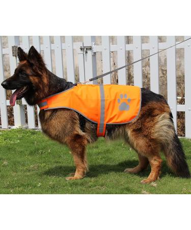 Hiado Dog Reflective Safety Vest - High Visibility Jacket for Walking, Running, Hiking - Protects Dogs from Cars and Hunting Accidents - Orange XL - Buy Online on GoSupps.com