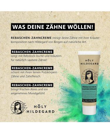 REBASCHEN Toothpaste 75ml - Holy Hildegard Alkaline Vegan Toothpaste with Wild Herbs | 100% Natural & Eco-Friendly - Buy Online on GoSupps.com