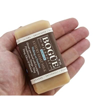 Handmade Goat Milk Soap - BOGUE No.10 Walking on Sunshine | 2 Bars Moisturizing Blend with Eucalyptus Orange Clove Frankincense Ylang Ylang & Patchouli - Shop Internationally - Buy Online on GoSupps.com