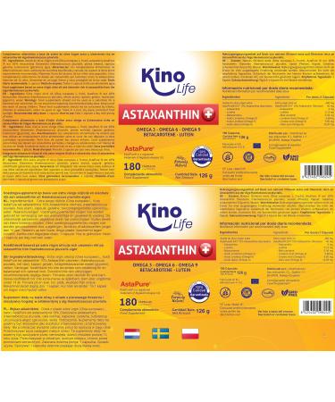 Astaxanthin Plus 4mg Softgels - 180 Capsules | Natural Antioxidant with Lutein Omega 369 & Beta-Carotene | Gluten-Free & Non-GMO | Astapure Quality - Buy Online on GoSupps.com