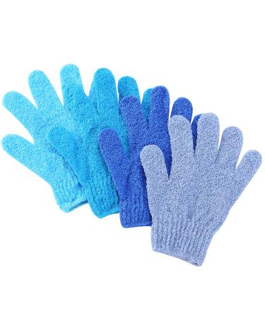 Slick- Exfoliating Gloves, 4 Pcs, Skin Exfoliator for Body, Shower Gloves, Scrub Gloves Exfoliating, Exfoliating Body Scrub Gloves, Shower Accessories for Women, Exfoliation Mitt, Bath Gloves - Buy Online on GoSupps.com