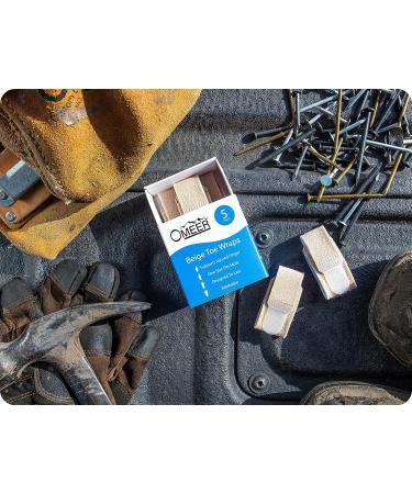 Omeer 5 Pack Beige Hammer Toe Corrector - Washable & Reusable Toe Splint for Broken and Injured Toes - Buy Online on GoSupps.com
