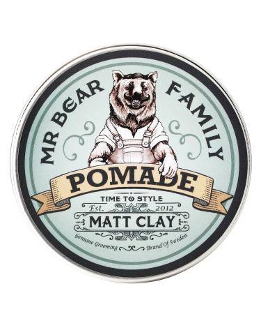 Matte Hair Pomade for Men Medium Hold Water Based Mens Hair Styling Pomade Contains Volumising Kaolin Clay + Bentonite Clay Non Greasy Texturising Matt Pomade for Effective Frizz Control 100ml 100 ml Matt Clay