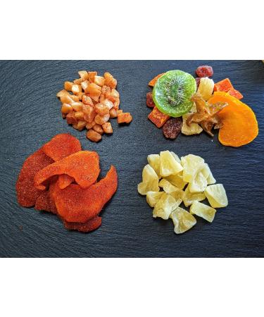 Dried Fruit Mix Including Chili Mango Pineapples Cinnamon Apples and Tropical Fruit Medley 2 Lbs