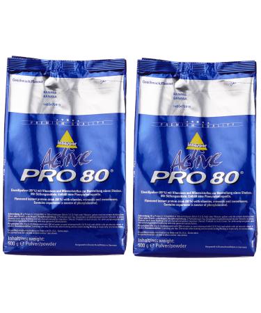 Inkospor Active Proteinshake Pro 80 bags double pack (2 x 500 g) Banana 1 pack (1 x 1 kg)