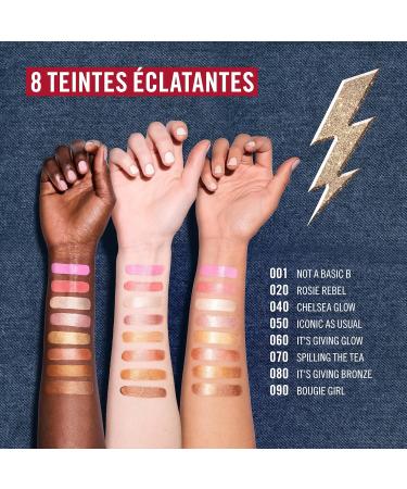 Rimmel Multi Tasker Turbocharged Glow highlighter visage liquide pigments nacr s r flecteurs de lumi re clat radieux et lumineux Vitamines C et E Formule vegan hydratant 008 It's Giving Bronze - Buy Online on GoSupps.com