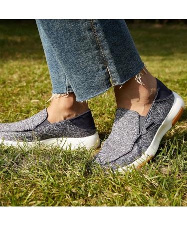 OrthoComfoot Women's Slip On Shoes with Arch Support - Plantar Fasciitis Loafers | Pain Relief Orthopedic Slippers - Light Blue, Size 8.5 W - Buy Online on GoSupps.com