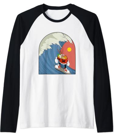 Ramen Noodle Bowl Kawaii Japan Style Funny Raglan Baseball Tee - Buy Online on GoSupps.com