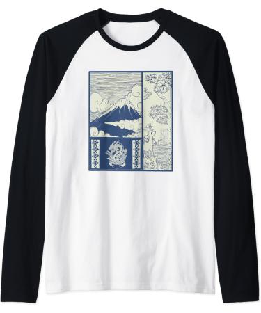 Ramen Noodle Bowl Kawaii Japan Style Funny Raglan Baseball Tee