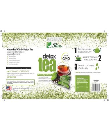 MaximumSlim Detox Tea - Organic Slimming Tea on Amazon - Boost Metabolism, Reduce Bloating, Improve Complexion - 100% Natural, Delicious Taste - Buy Online on GoSupps.com