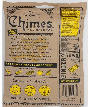 Chimes Ginger Chews Peanut Butter 5 oz (141.8 g) - Buy Online on GoSupps.com