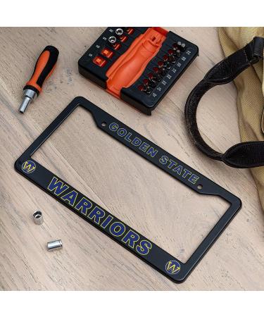 Golden State Warriors License Plate Frame - Black, 12.25 x 6.25 - Ideal Gift for Sports Fans - Slim Design - Buy Online on GoSupps.com