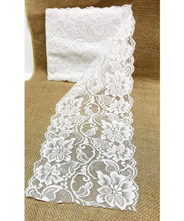 Jutemill Natural White Floral Lace Trim Ribbon - 6 x 5 Yards Eco-Friendly DIY Craft & Wedding Decor - Buy Online on GoSupps.com
